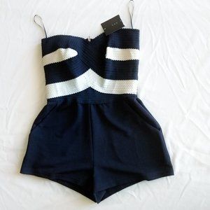 Lac Bleu - navy romper with pockets